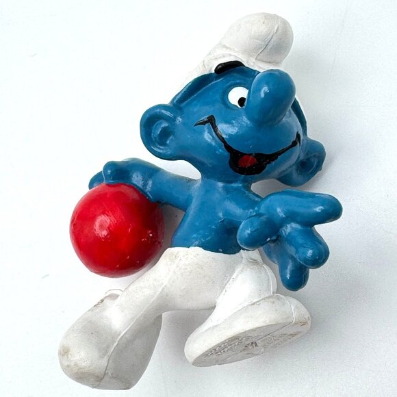 Smurf PVC Figures Set of 7 Schleich Peyo Haymaker Bowler Tennis Smurfette Vtg - Picture 11 of 16